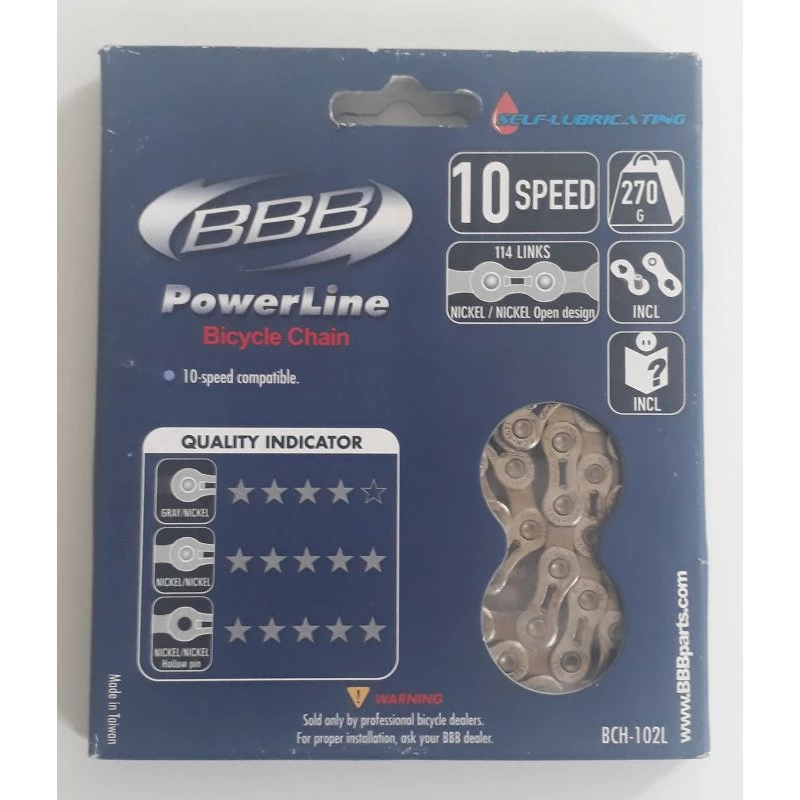Chaine 10v Bbb BCH-102L 114 Maillons 1 Chaine 10v Bbb BCH-102L 114 Maillons