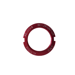 Contre écrou Pignon Fixe BC1.29"x24T CNC Alu Rouge